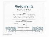 Godparent Baptism Class Certificate