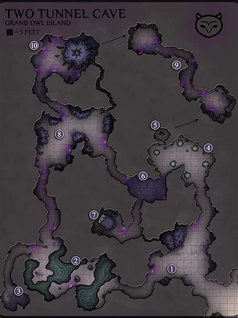 Two Tunnel Cave Venatus Maps Dungeon Maps Fantasy Map Dnd World Map