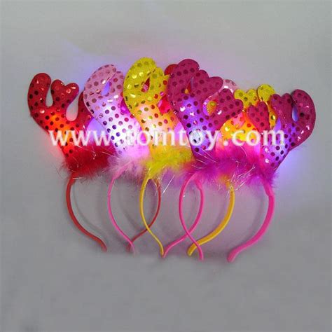 Blinking Led Reindeer Antlers Christmas Headband Tomtoy