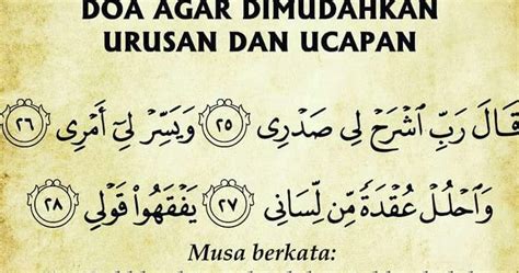 Doa Agar Dipermudahkan Urusan Dan Ucapan