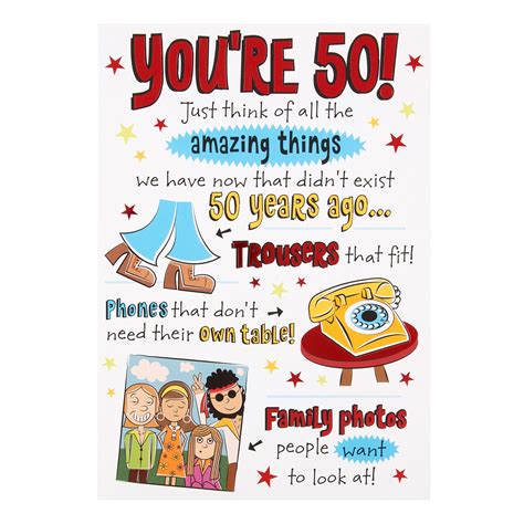 Funny Birthday Card Celebrating 50th Birthday Card Za