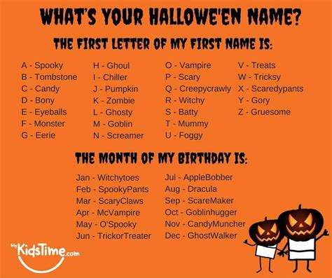 Our Halloween Name Generator Is Good For A Giggle