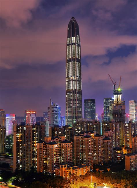Night View of Shenzhen's Topped-Out Ping An Finance Centre | SkyriseCities