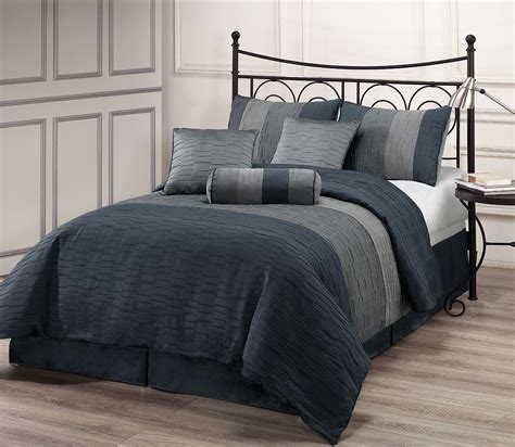 Blue comforter sets bedding sets classic bedding master bedroom bedroom decor bedroom ideas master suite restoration hardware bedding bed in a bag. Charcoal Grey Comforter & Bedding Sets