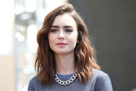 19 Celebs Who Rock Messy Waves Right Lily Collins Haircut Lily
