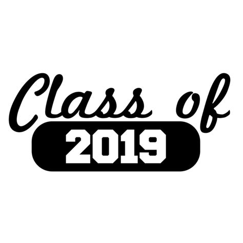 Class of 2019 Athletic Gear Text Sticker png image