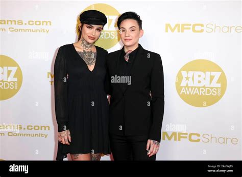 nikki hearts and leigh raven r attend the 2020 xbiz awards at hotel westin bonaventure in los