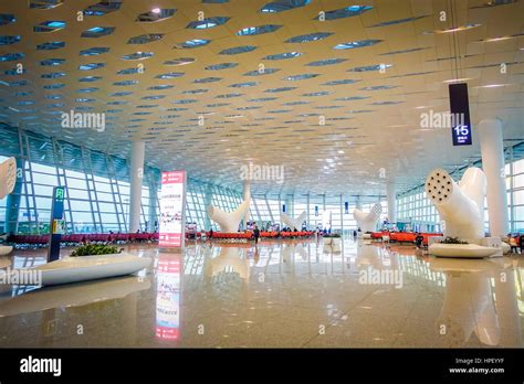 Shenzen China 29 January 2017 Inside Airport Terminal Gate Area