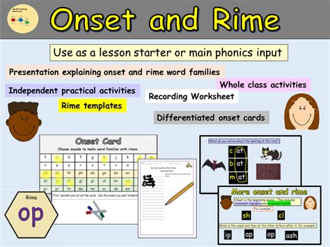 Live worksheets interactive worksheets maker: Onset and Rime Presentation, Activities, Worksheet, Teacher Notes - Reception Class/KS1 ...