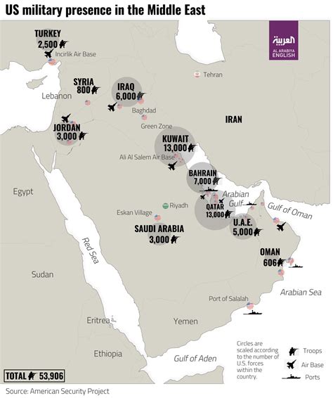 A Map Of Us Military Presence In The Middle East Rmaps