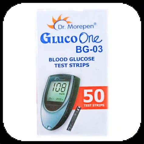 Dr Morepen Gluco One BG 03 Blood Glucose Test Strip Only Strips SAICURE