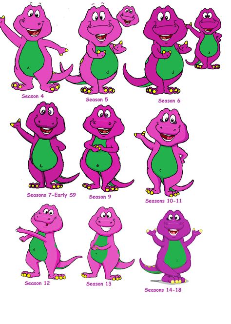 My Evolution Of Barney 2nd Gen 4th Gen By Purpledino100 On Deviantart