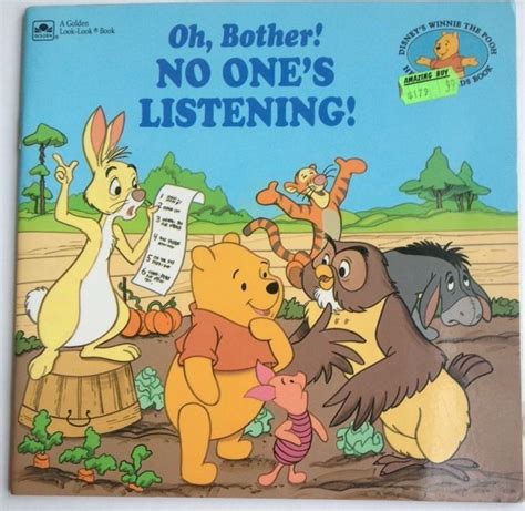 Winnie the Pooh Book Oh, Bother! No One's Listening Disney 1991 PB