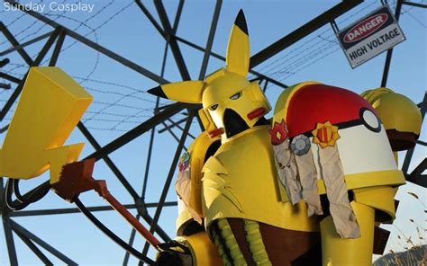 Pokemon Warhammer Cosplay By Sunday Cosplay Pikachu Space Marine Cosplay