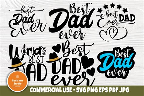 Best Dad Ever Svg Fathers Day Svg Worlds Best Dad Svg 574186 Cut
