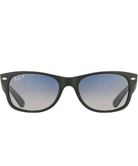 Ray Ban Ray Ban Rb2132 New Wayfarer 601s78 Matte Black Plastic Sunglasses Grey Polarized Lens
