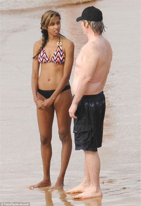 Bill Maher Soaks Up Sun With Bikini Clad Girlfriend Anjulie Persuad In