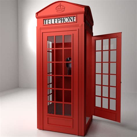 With colin farrell, kiefer sutherland, forest whitaker, radha mitchell. Red Phone Booth 3D model | CGTrader