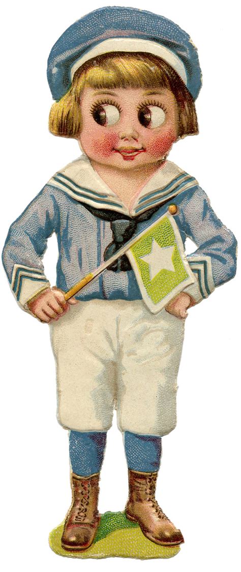 14 Vintage Sailor Boy Images In Color The Graphics Fairy