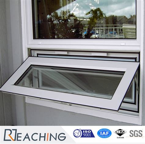 White Colour Upvc Pvc Profile Tempered Glass Awning Window From China