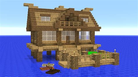 Minecraft How To Build A Stilts House On Water Youtube