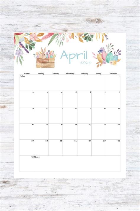 Fillable Editable April Calendar April 2023 Printable Etsy Artofit