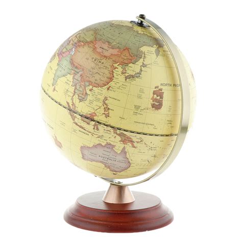 World Globe Atlas Map With Swivel Stand Geography Educational Toy Home