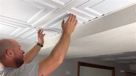 Modern Basement Drop Ceiling Tile Idea The Diy Nuts 2022