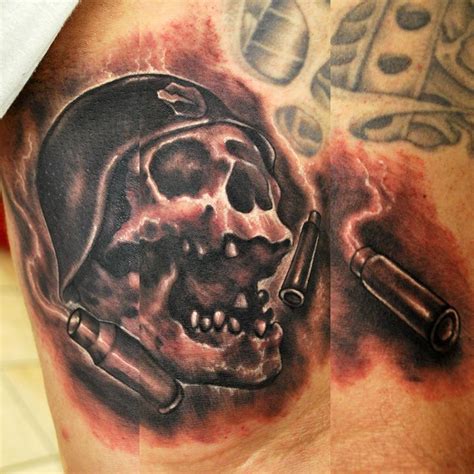 People with a different approach towards life are. Muecke Custom Army Skull Bullets by George Muecke : Tattoos