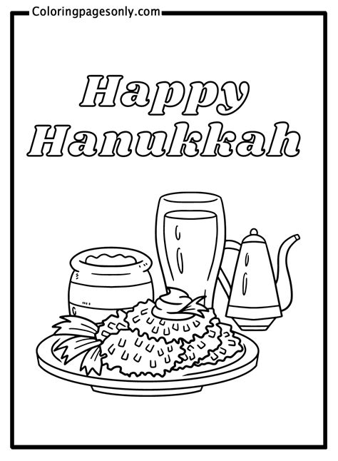 Hanukkah Latke Coloring Pages Hanukkah Coloring Pages Páginas Para