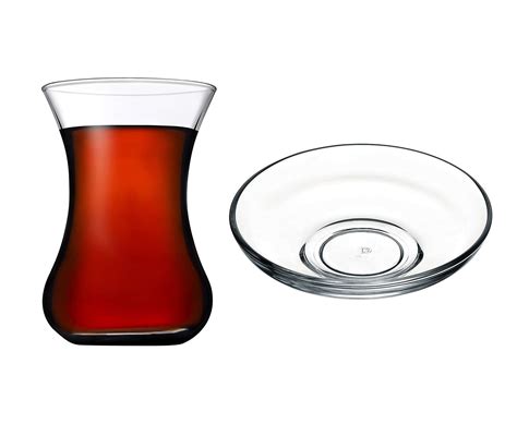 Pasabahce Premium Turkish Tea Glasses And Saucers Set Of 12 Buy Online