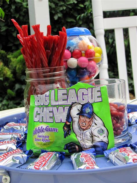 Write all the party information on a decorative shipping tag then tie it onto the ball with ribbon (use a dab of glue to stick the ribbon to the ball). baseball party decorations | ... Ruth's Boston Baked Beans ...