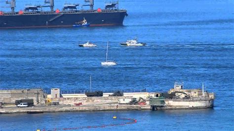 Incursion By 2 Spanish State Vessels In British Gibraltar Waters Youtube