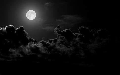 Hd Wallpaper Clouds Moonlight Night Sky Full Moon Cloud Sky