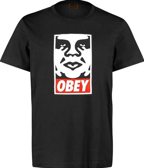 Obey Icon Face T Shirt Schwarz