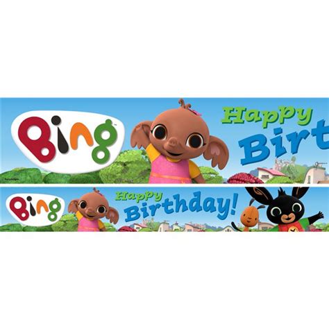 Bing Happy Birthday Banner L 1 Mtr X H 15 Cm 3 St Bing