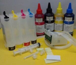 Back in printer it will show as full and ready to print. Sublimation Ink + Empty CISS for Epson WF-7710 WF-7720 WF ...