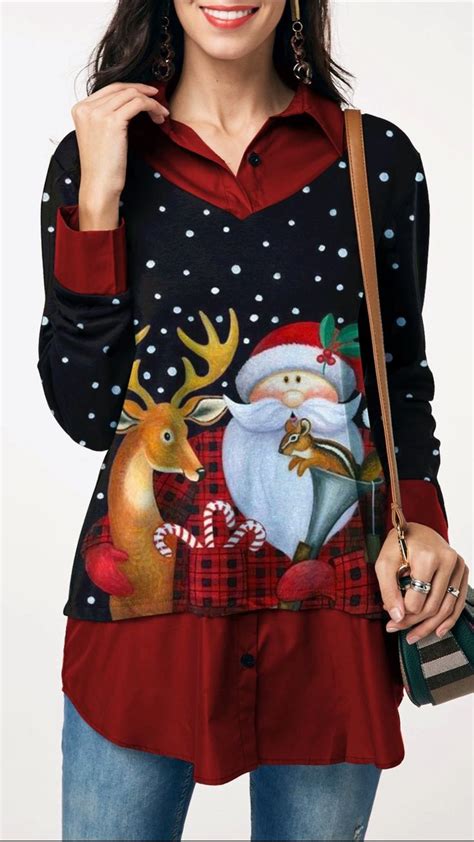 Merry Christmas Video Plus Size Christmas Tops Trendy Tops For