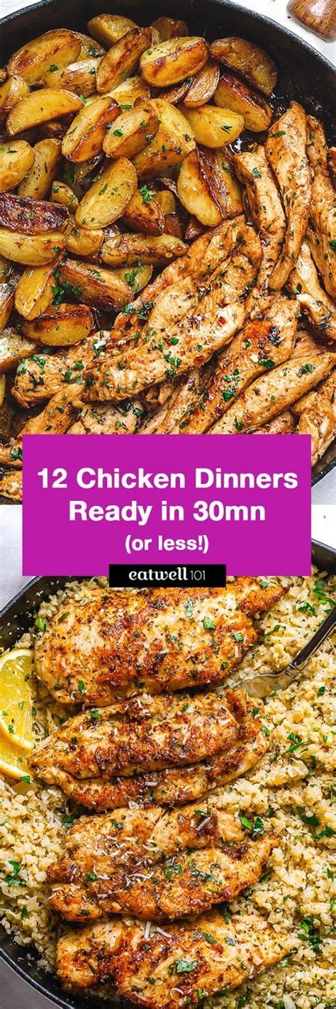 Chicken Dinner 72 Easy Chicken Recipes Ready In 30 Minute Or Less