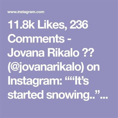 118k Likes 236 Comments Jovana Rikalo 📸 Jovanarikalo On
