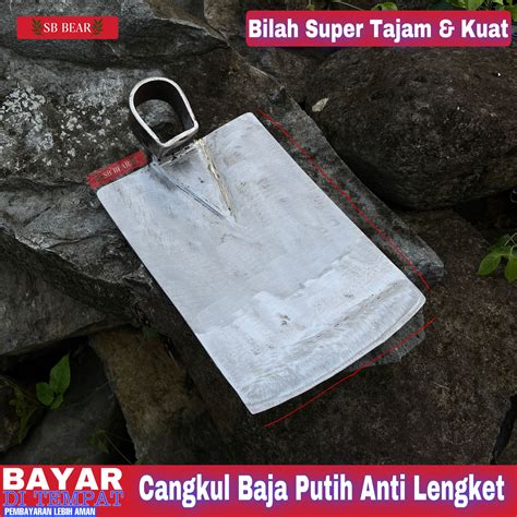Cangkul Sawah Baja Anti Lengket Pacul Tanah Asli Jawa Super Tajam