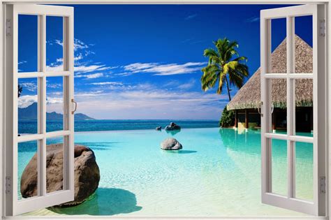48 Beach Window Wallpapers Wallpapersafari