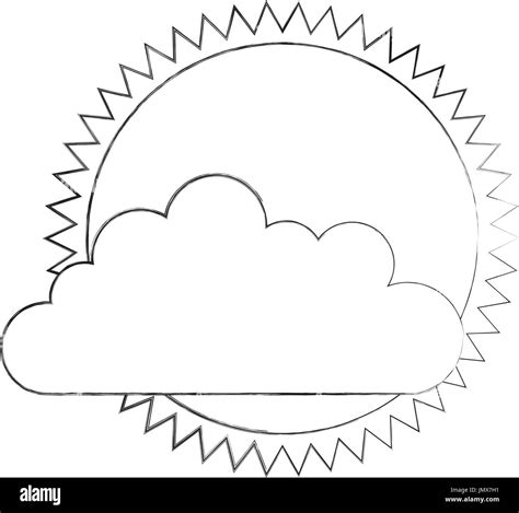 Cloud Sky With Sun Stock Vector Image And Art Alamy