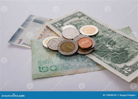 National Currency Of Different Countries Banknotes And Coins Stock