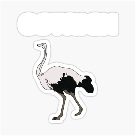 Ostrich Sticker By Solomonassfa Redbubble