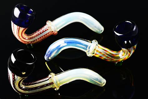 Color Changing Striped Sherlock Glass Pipe P892