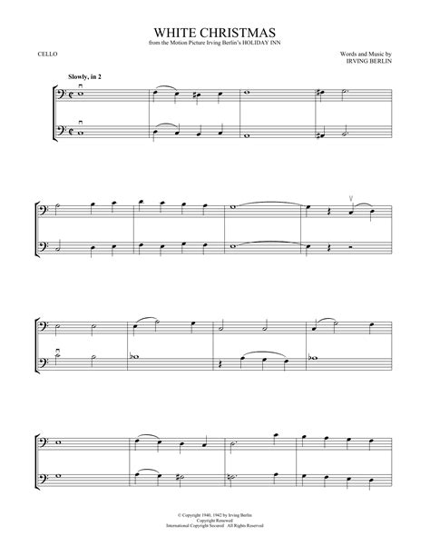 Irving Berlin White Christmas Sheet Music Notes Download Printable