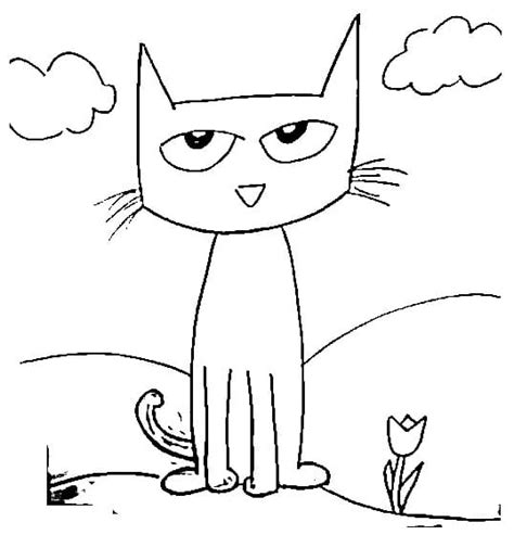 Cute Pete The Cat Coloring Page Download Print Or Color Online For Free