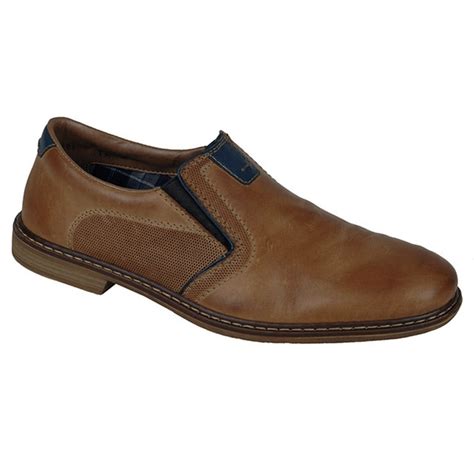 Rubber our size us size length width 39 6.5 9.65 3.59 40. Rieker Mens 13454-25 Ramon Brown Leather Slip On Shoes