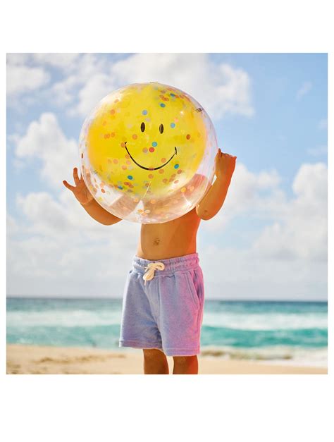 SUNNYLIFE Smiley Face 3D Inflatable Beach Ball Holt Renfrew